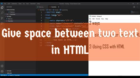 css space|css space between text.
